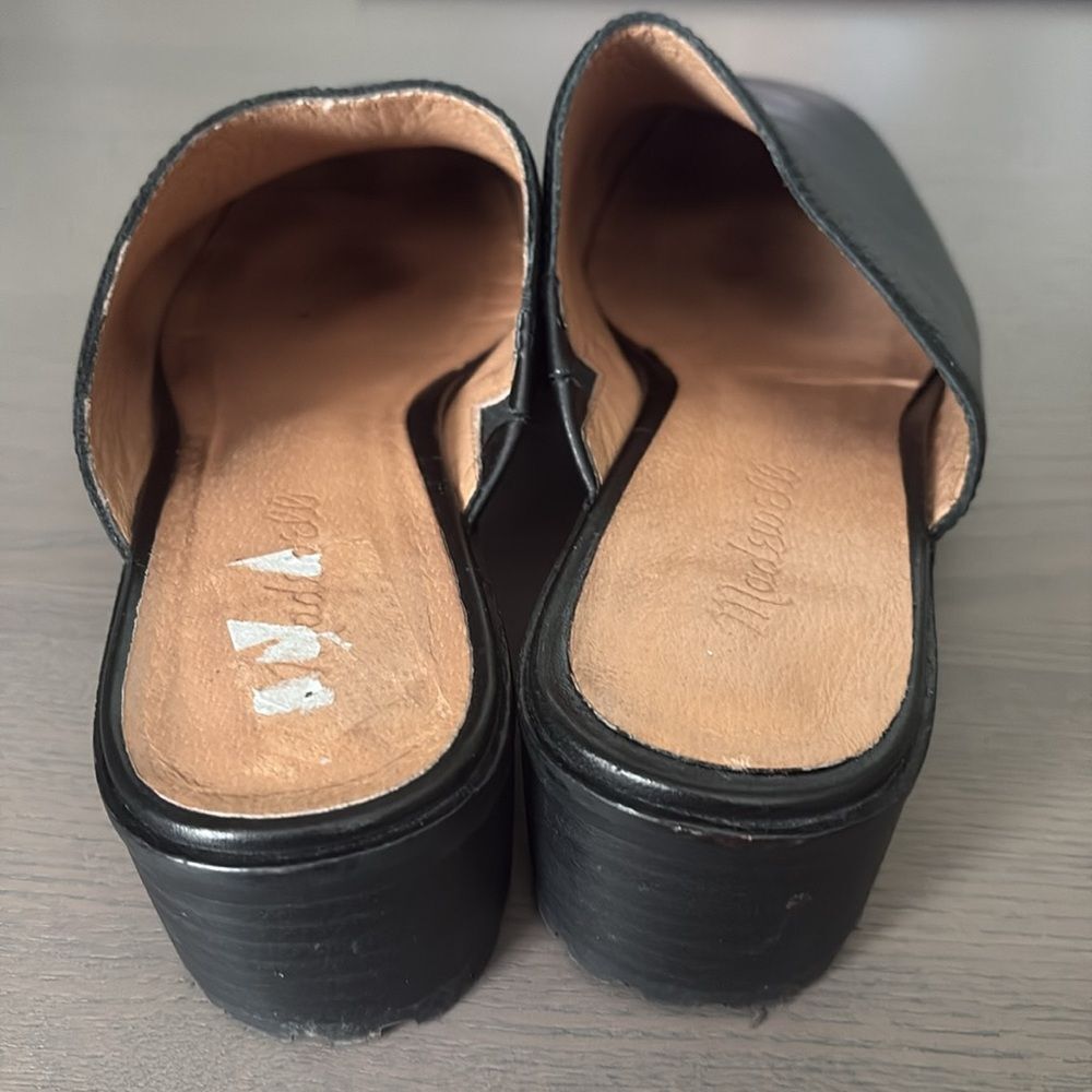 Madewell The Mindy Black Lugsole Leather Slide On Mule Sz 8.5 - Picture 5 of 8